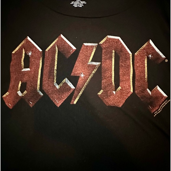 AC/DC Oversized Crop T-Shirt XXL - Picture 2 of 3